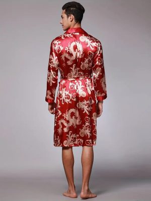 Peignoir de Luxe Doux avec Imprimé