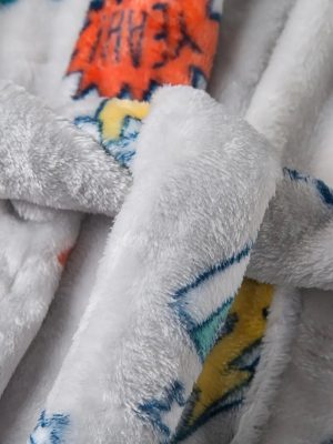 Peignoir de Bain Enfant en Polaire Gris