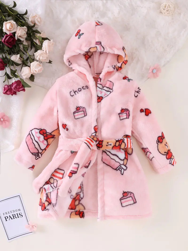 Peignoir de Bain Enfant Rose – Image 2