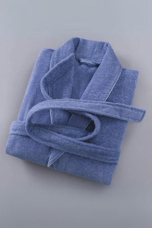 Peignoir soie Éponge Bleu