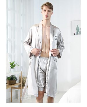 Peignoir et Short Satin Homme