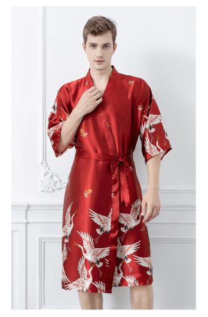 Peignoir Satin Homme Japonais