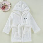 Peignoir Enfant à Capuche Blanc