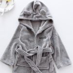 Peignoir soie Enfant Gris