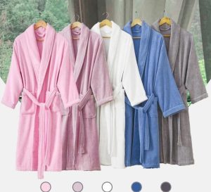 Veste Peignoir Blanc Uni