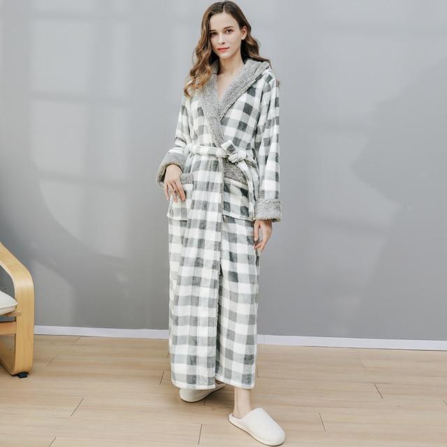 Peignoir-Carreaux-Gris.jpg - Veste Peignoir de Bain
