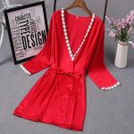 Veste Peignoir soie Décolleté