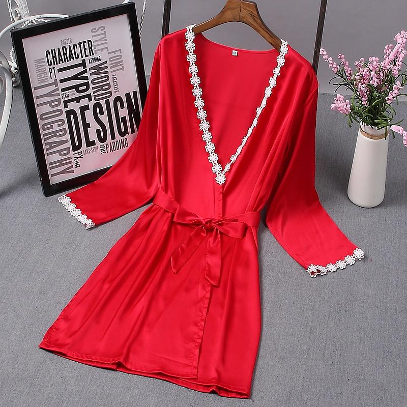 Veste Peignoir soie Décolleté