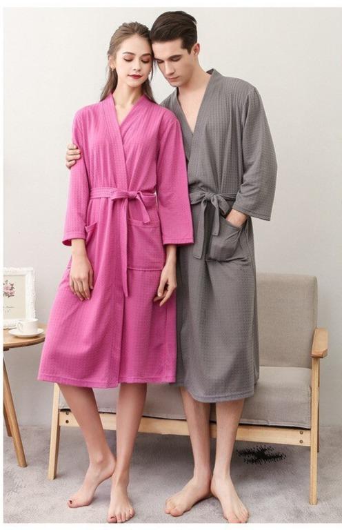 Peignoir Femme Coton Gaufré
