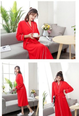 Peignoir Femme Coton Long