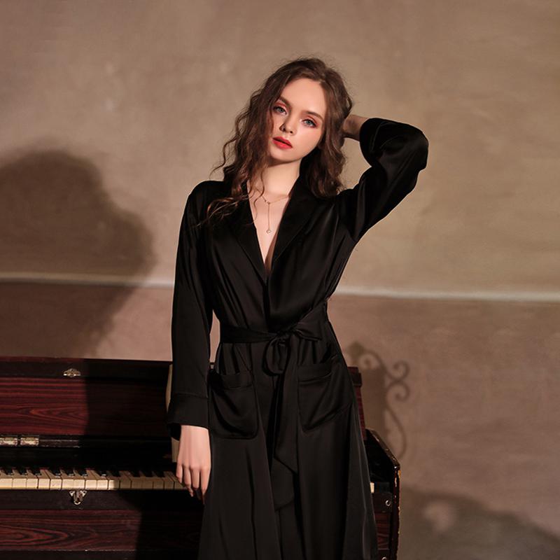 Peignoir-Leger-Noir-Femme.jpg - Veste Peignoir de Bain