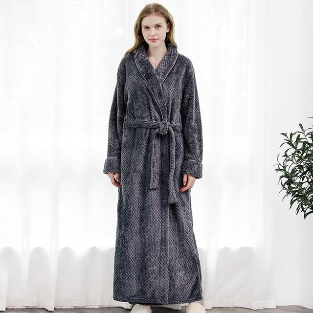 Peignoir-Long-Femme-Gris.jpg - Veste Peignoir de Bain