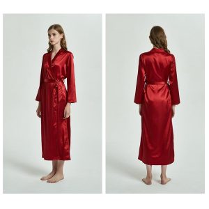 Peignoir Long Satin Femme