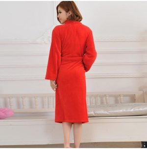 Peignoir Polaire Femme Rouge