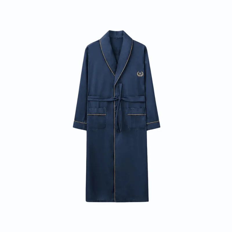 Veste Peignoir Satin Homme – Image 2