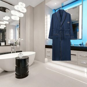 Veste Peignoir Satin Homme