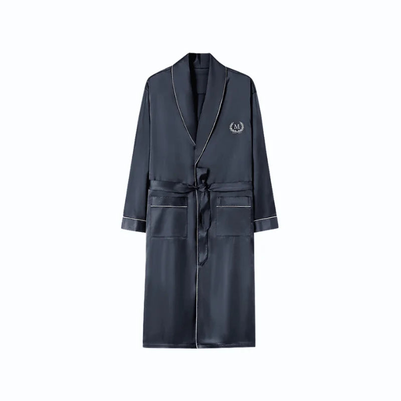 Veste Peignoir Satin Homme – Image 3