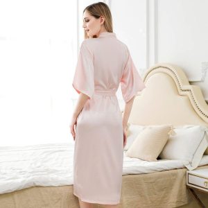 Peignoir soie Satin Rose