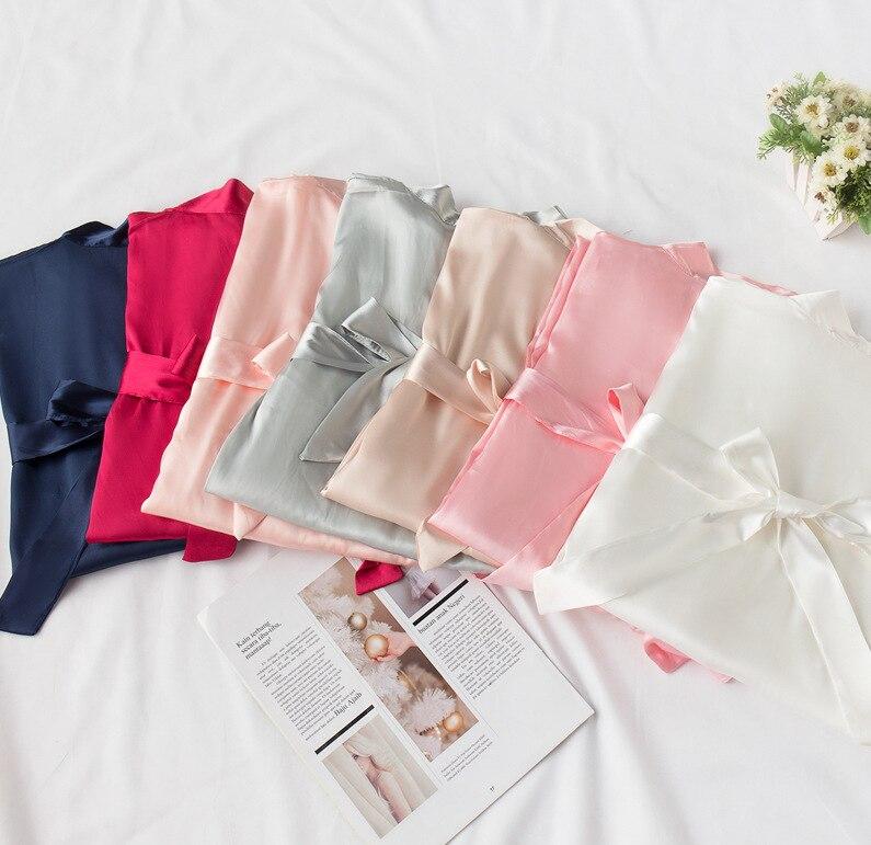 Veste Peignoir Satin Rosé
