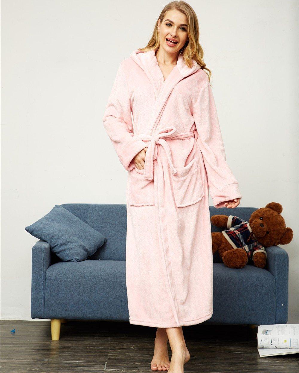 Peignoir-Tisse-Rose-2.jpg - Veste Peignoir de Bain