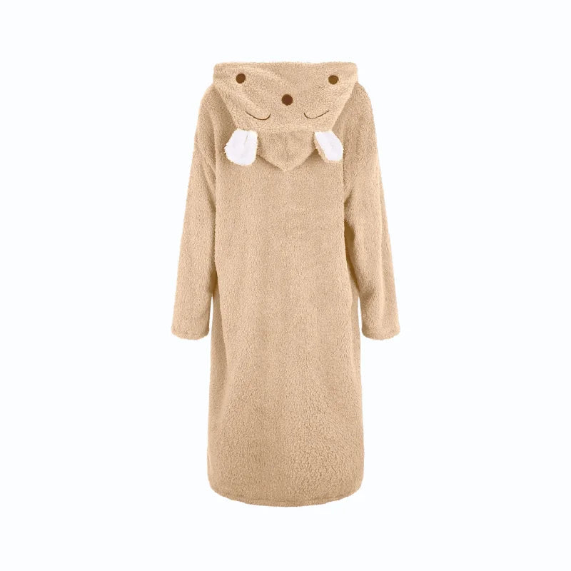 Peignoir-de-Bain-Femme-avec-Capuche-1.jpg - Veste Peignoir de Bain