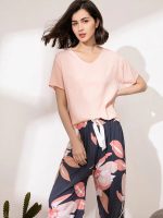 Pyjama Bohème en Satin Fleuri