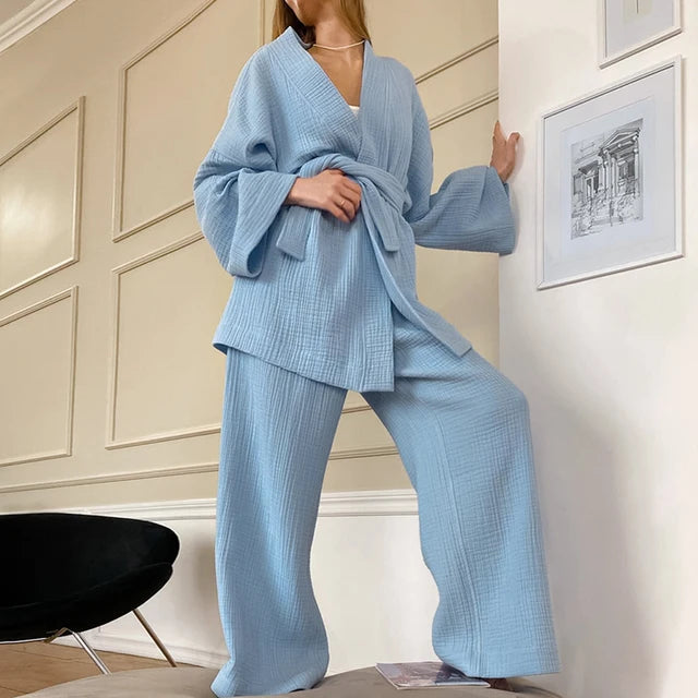 Restve-Cotton-Women-s-Nightgown-2-Pieces-Set-Drop-Sleeves-Robe-Trouser-Suits-Flare-Female-Pajamas.jpg_640x640_2f80ef3e-e5f1-4a92-99fd-325f85cc5b0d.jpg - Veste Peignoir de Bain