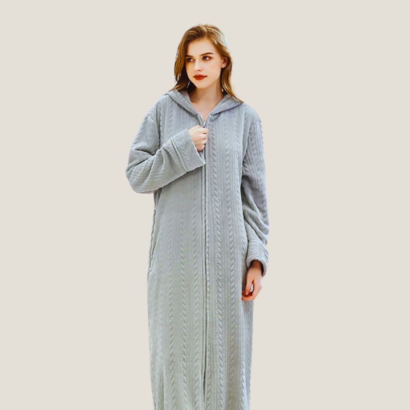 RobedeChambreZippeeFemme3.jpg - Veste Peignoir de Bain