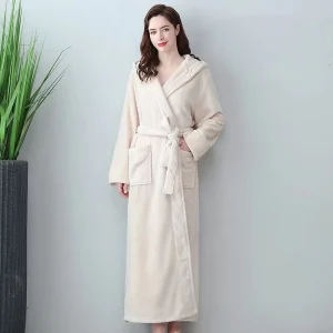 Peignoir hiver<br> homme à col strié
