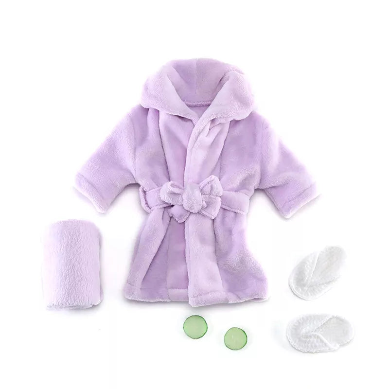Peignoir soie Bébé Violet – Image 2
