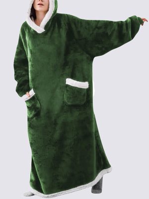 Pull Plaid XXL Vert Forêt