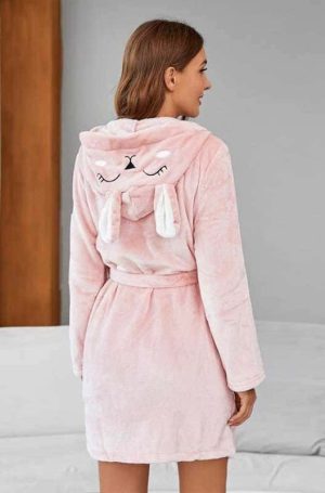 Peignoir femme<br> animal rose