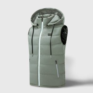 Doudoune chauffante hiver grise