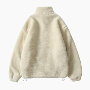 Veste moumoute blanche femme