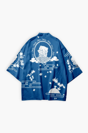 Peignoir Kimono Bleu