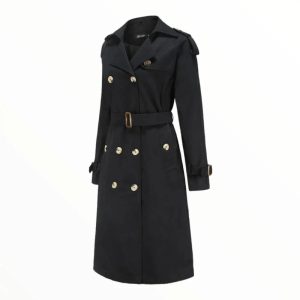 Noir manteau militaire