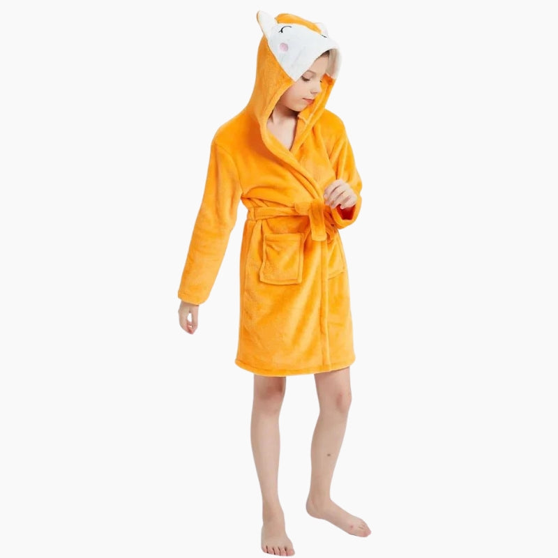 peignoir-bain-fille-pilou-pilou-renard_2.jpg - Veste Peignoir de Bain