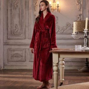 Peignoir femme<br> bordeaux passion