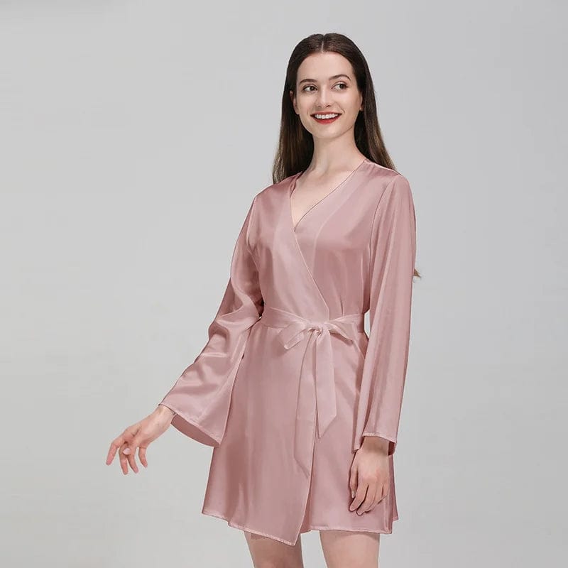 Peignoir Femme en Soie <br> "Rose" – Image 2