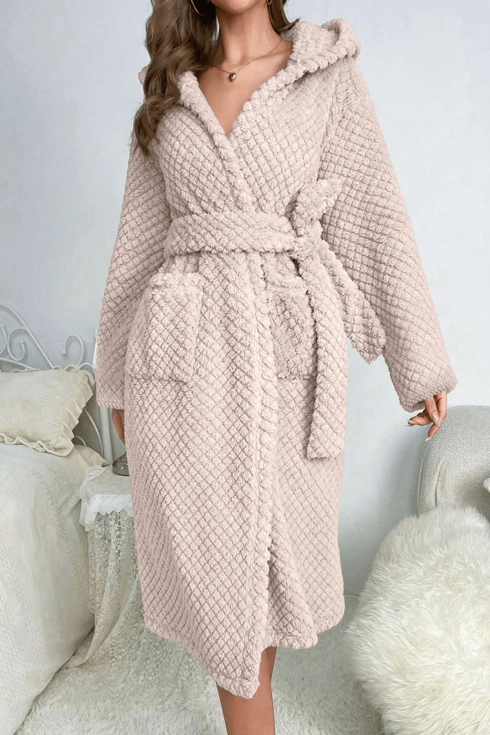 peignoir-femme-eponge-a-capuche-beige-taille-unique-55600674799947.png - Veste Peignoir de Bain