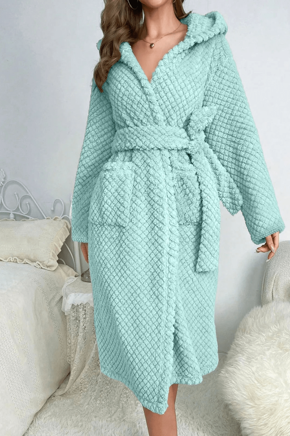 peignoir-femme-eponge-a-capuche-turquoise-taille-unique-55600674767179.png - Veste Peignoir de Bain