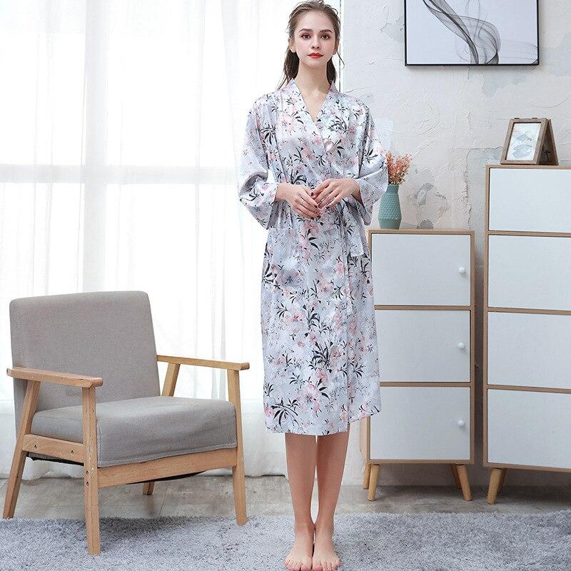Peignoir kimono<br> femme fleurie – Image 2