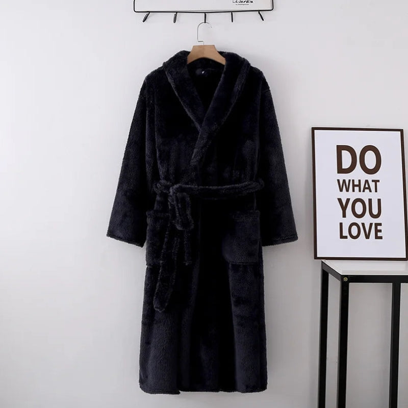 peignoir-pilou-pilou-noir-homme.jpg - Veste Peignoir de Bain