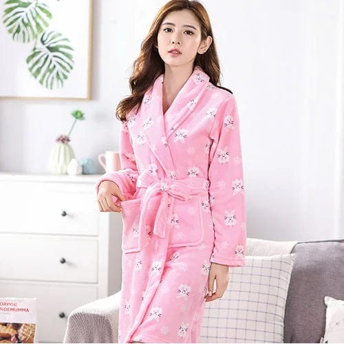 Peignoir Polaire Femme <br> "Pinky" – Image 3