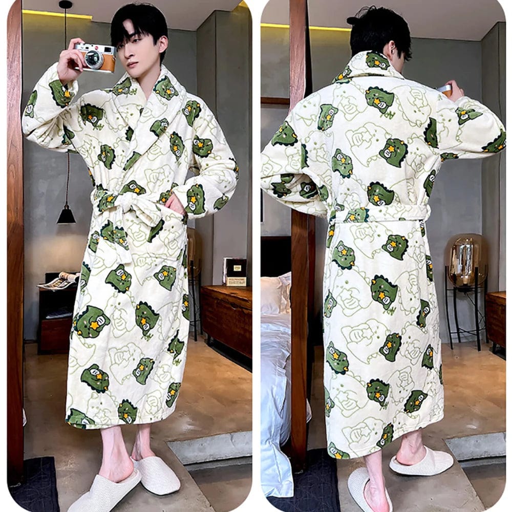 Peignoir Polaire Homme <br> "Dino"