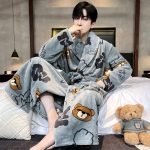 Peignoir Polaire Homme <br> "Teddy bear"