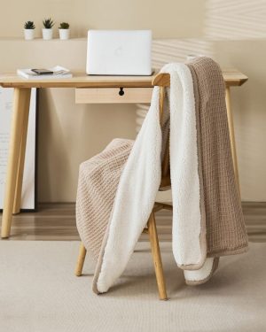 Plaid fourrure beige