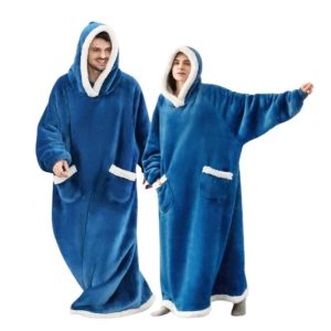 Pull Plaid Polaire XXL Bleu