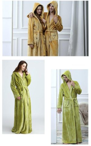 Veste Peignoir soie Vert Anis