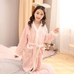 Peignoir soie Enfant Rose